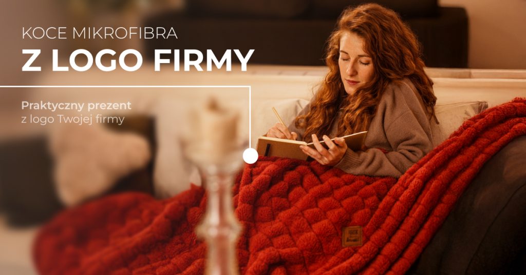 koc mikrofibra z matką z eko skóry