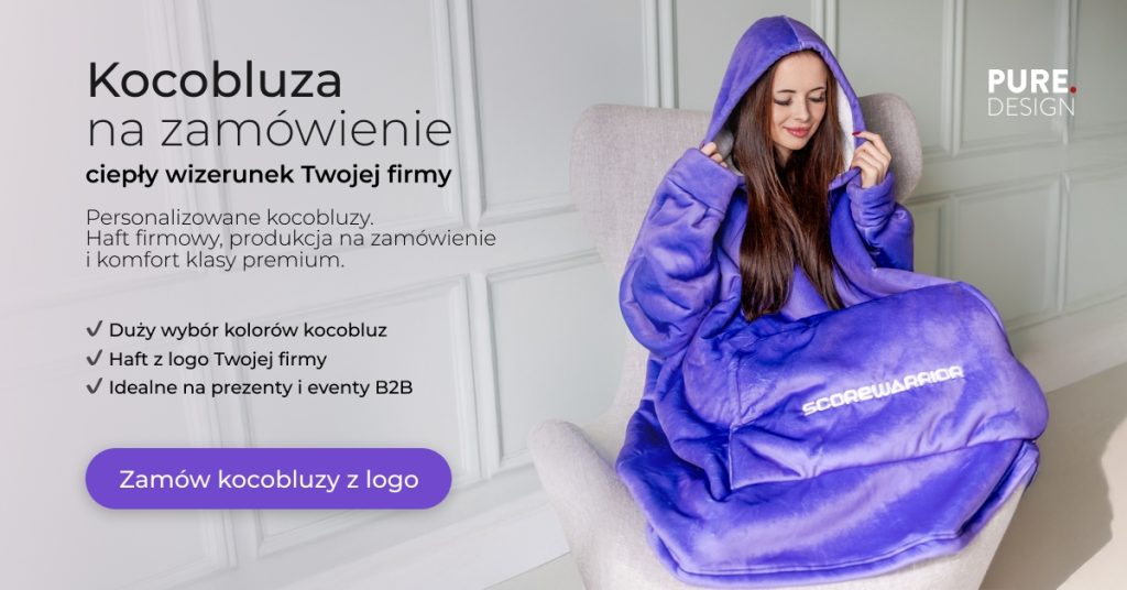 kocobluza fioletowa koco bluza logo firmy