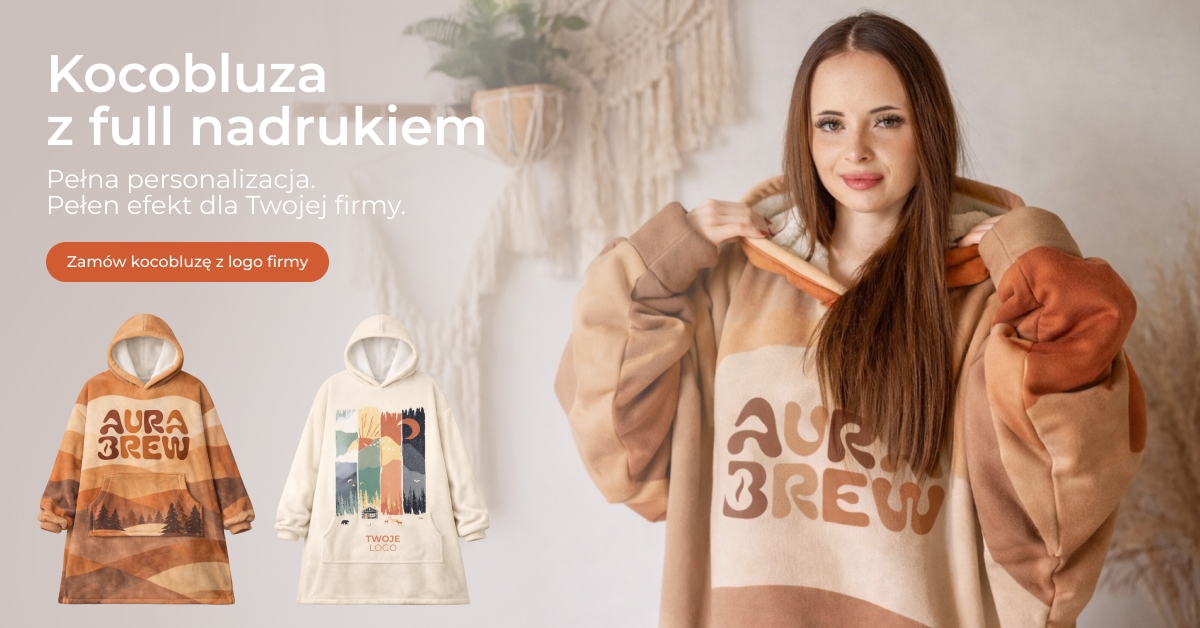 koco bluza full nadruk z logo firmy personalizacja