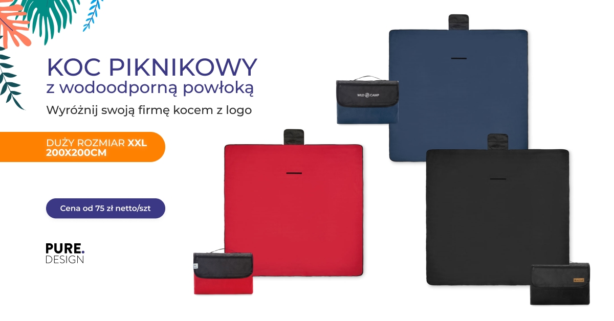 koc piknikowy wodoodporna powłoka duży koc haft nadruk laser logo_1200x628 baner