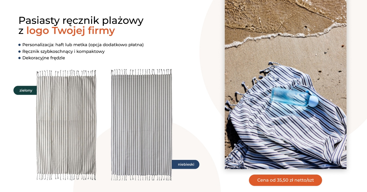 ręcznik plażowy hammam bawełna z logo firmy_1200x628 baner